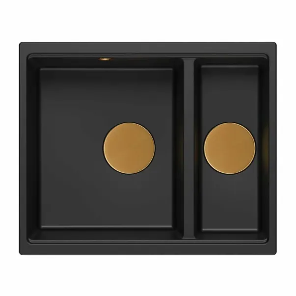 Мивка за под плот Quadron Logan 150 от композитен материал, въглеродно черно - медна, 56x46 см picture - 2