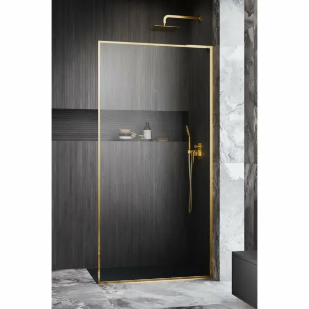Параван за душ кабина Radaway Modo F SL II, гланцово-прозрачен, златист, 75 см, 8 мм, закалено стъкло, десен picture - 3