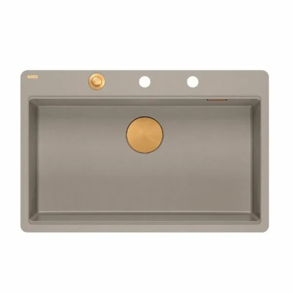 Quadron Unique Marc 110 вградена работна станция бежово-медна 1 купа 75x49 см picture - 4