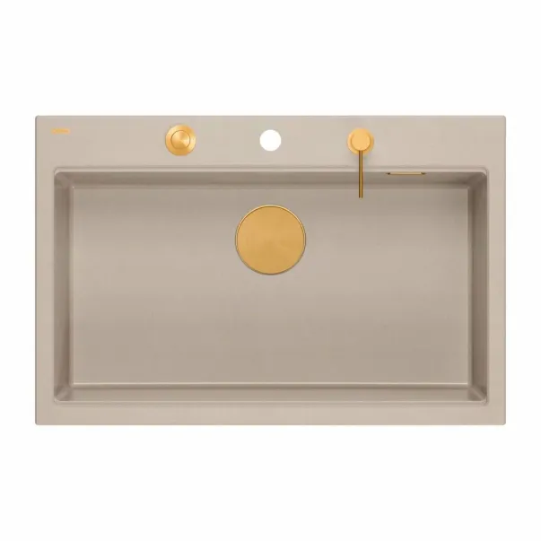 Quadron Unique Marc 110 вградена работна станция бежово-медна 1 купа 76x50 см picture - 4