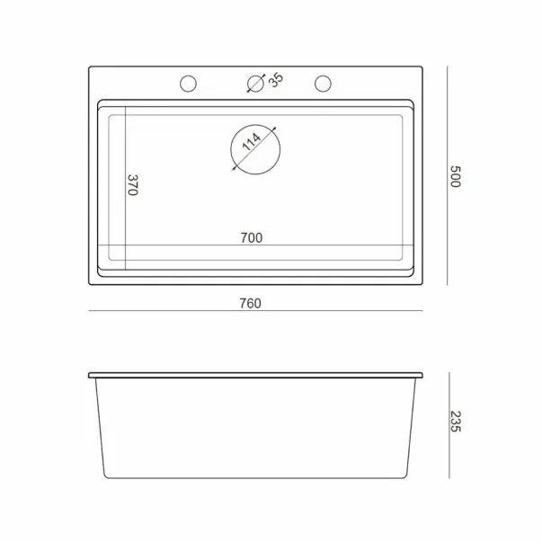 Quadron Unique Marc 110 вградена работна станция бежово-медна 1 купа 76x50 см picture - 7