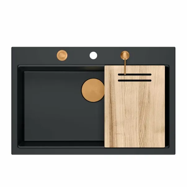 Quadron Unique Marc 110 вградена работна станция, въглеродно черно - медна, 1 леген 75x49 см picture - 3