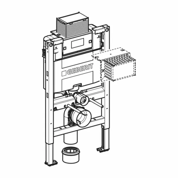 Скрита рамка Geberit Duofix 82 см с казанче Omega 12 см picture - 2