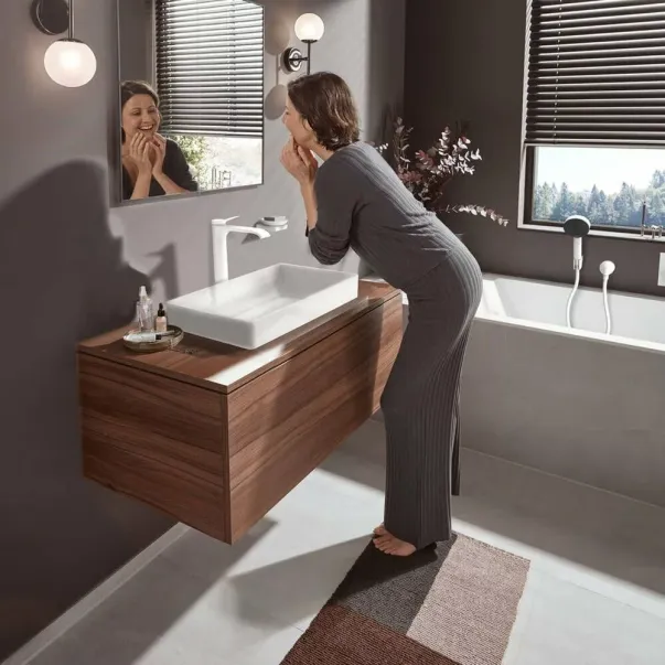 Смесител за умивалник Hansgrohe Vivenis 250 с изскачащ вентил, матово бял picture - 2