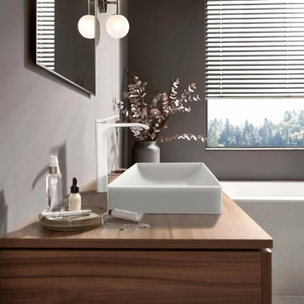 Смесител за умивалник Hansgrohe Vivenis 250 с изскачащ вентил, матово бял picture - 3