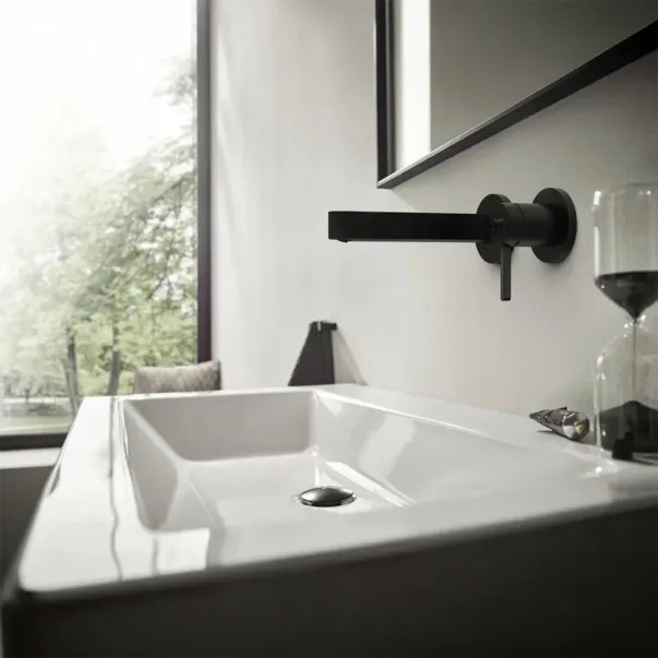 Смесител за вграждане за мивка Hansgrohe Finoris, матово черен, без вградено тяло picture - 3