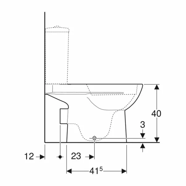 Тоалетна чиния Geberit Selnova Rimfree, лъскаво бяла picture - 5