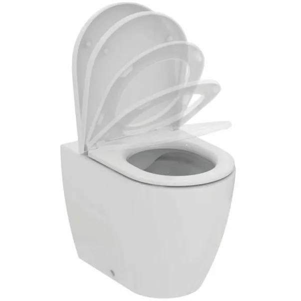 Тоалетна чиния Ideal Standard Ellisse без ринг с бял капак с плавно затваряне picture - 3