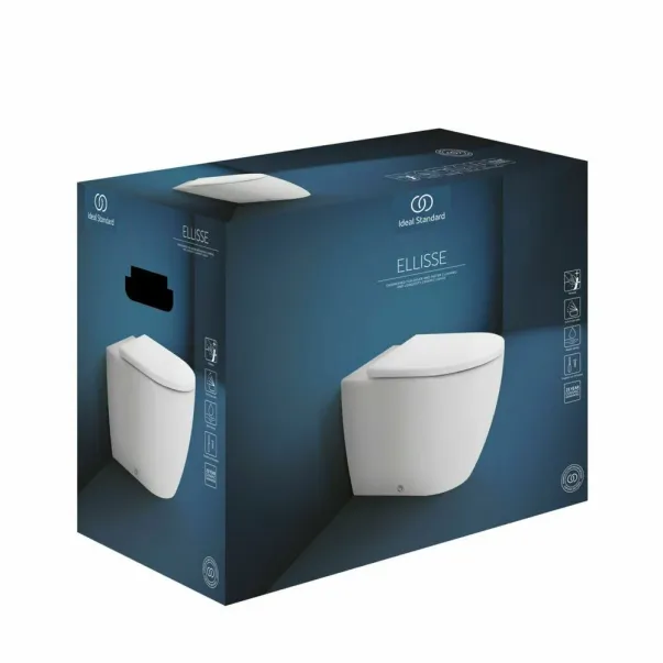 Тоалетна чиния Ideal Standard Ellisse без ринг с бял капак с плавно затваряне picture - 8