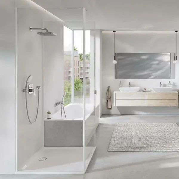 Вграден смесител за душ Grohe Cubeo, гланциран хром, без тяло за вграждане picture - 2