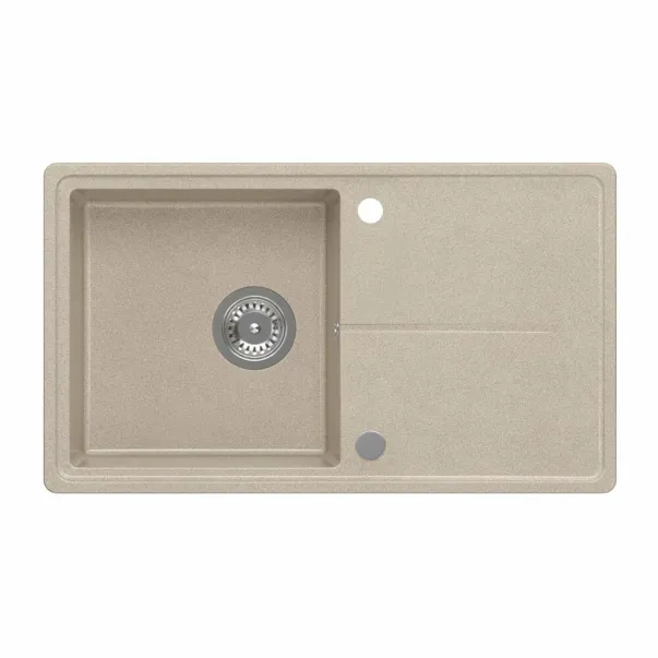 Вградена мивка Quadron Pop Tony 111 от композит, пясъчно бежова, 78x45 см picture - 3