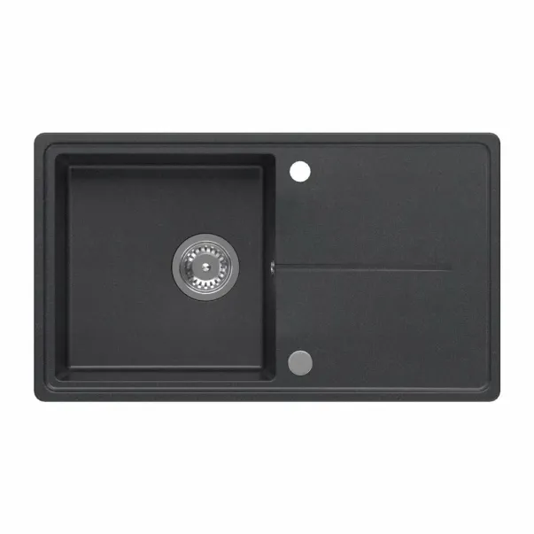Вградена мивка Quadron Pop Tony 111 с черни точки, композитна, 78x45 см picture - 3