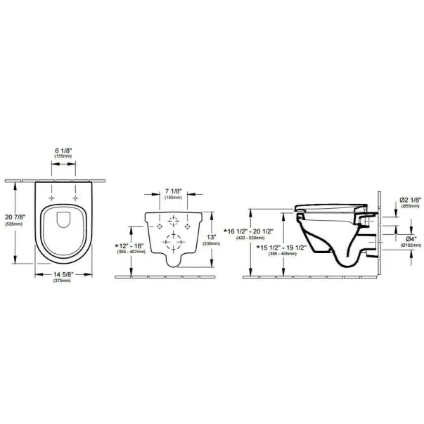 Villeroy&Boch Omnia Architectura DirectFlush комплект за окачена тоалетна чиния с капак с плавно затваряне picture - 5