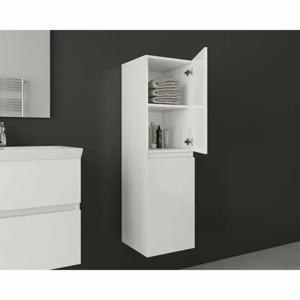 Висок шкаф за окачване с 2 врати, бял, 34 см picture - 2