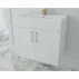 Drop Lines Комплект стенен шкаф Venus с 2 врати и мивка 60 см, бял picture - 2