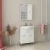 Drop Ritmo бял шкаф с огледало за окачване с 1 врата, 58 см, десен picture - 2