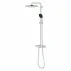 Комплект душ кабина Omnires Marina Walk-In хром 90x200 см и душ колона Grohe Vitalio Start Cube 250 с термостатичен смесител в гланцов хром picture - 4