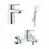 Комплект смесител за вана и мивка Grohe BauEdge с Tempesta Porter, гланциран хром picture - 1