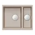 Композитна подплотова мивка Quadron Logan 150 бежово-инокс 56x46 см picture - 2