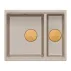 Композитна подплотова мивка Quadron Logan 150 бежово-мед 56x46 см picture - 2