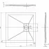Квадратно композитно душ корито Inter Ceramic 80x80 см, черно матово покритие picture - 3