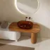Овална мивка за плот Rune Mond 58 см, медно-кафява смола picture - 2