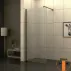 Параван за душ кабина Inter Ceramic, розово златист профил - прозрачно стъкло 90x200 см picture - 1