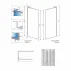 Параван за душ кабина Radaway Modo F SL II, златисто-прозрачен, 75 см, закалено стъкло 8 мм, ляв picture - 6