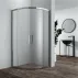 Полукръгла душ кабина Inter Ceramic с плъзгащи се врати 90x90 см, гланцов хром-мат, прозрачна picture - 1