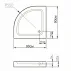 Полукръгло душ корито Inter Ceramic 90x90 см, бяло покритие picture - 2