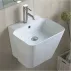 Правоъгълна стенен умивалник Inter Ceramic, лъскаво бяло покритие, 45.5 см picture - 1