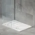 Правоъгълно композитно душ корито Inter Ceramic 140x80 см, матово бяло мраморно покритие picture - 1