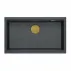 Quadron Logan 110 композитна мивка за под плот, черен диамант - злато 76x44 см picture - 2