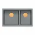Quadron Logan 120 сива - медна вградена композитна мивка 76x45 см picture - 2