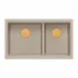 Quadron Logan 120 вградена композитна мивка, мека, бежова, 76x45 см picture - 2