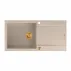 Quadron Unique Evan 146 XL вградена композитна мивка бежово-медна 100x50 см picture - 2