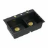 Quadron Unique Marc 120 вградена работна станция черно-златна 76x50 см picture - 3