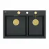 Quadron Unique Marc 120 вградена работна станция черно-златна 76x50 см picture - 4