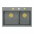 Quadron Unique Marc 120 вградена работна станция сиво-златна 76x50 см picture - 4