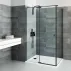 Roth Elegant Neo Line 90 см врата за ниша с люлееща се врата, 8 мм черно стъкло picture - 1