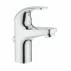 Смесител за умивалник Grohe Baucurve с едноръкохватков механизъм, гланциран хром, с вентил picture - 1