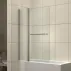 Въртящ се параван за вана Inter Ceramic 100x140 см, 5 мм стъкло, гланцово-прозрачен хромиран профил, ляв picture - 1