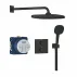 Вградена душ система Grohe Precision с квадратна душ слушалка Vitalio Comfort 250, матово черно picture - 1