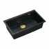 Вградена композитна мивка Quadron Logan 110, въглеродно черно - златно, 76x44 см picture - 1