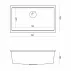 Вградена мивка Quadron Logan 110, черна, от меден композит, 76x44 см picture - 3