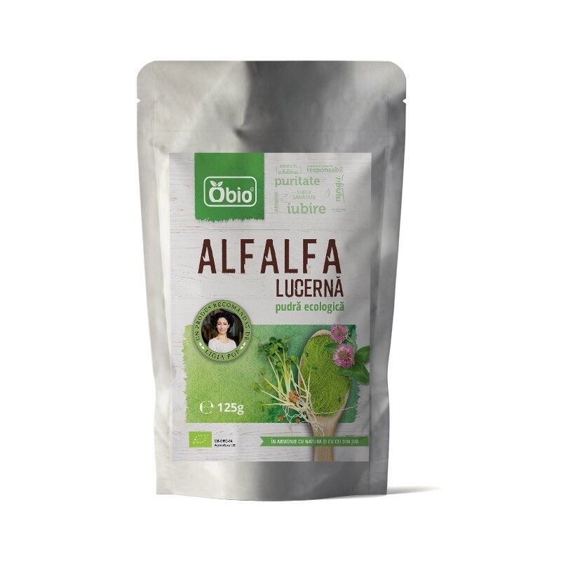 Alfalfa Lucerna pudra bio, 125g - Obio