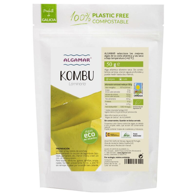 Alge kombu raw, bio, 50g