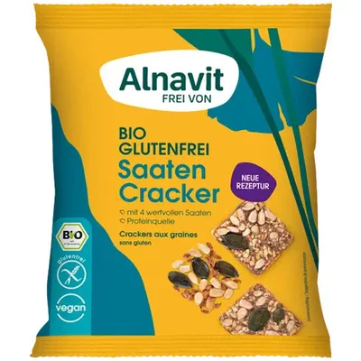 Crackers cu seminte fara gluten, bio, 75g Alnavit - PRET REDUS