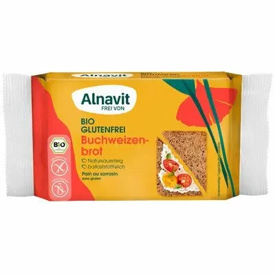 Paine cu hrisca fara gluten, bio, 250g Alnavit PRET REDUS