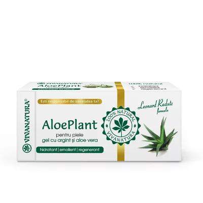 Aloe Plant – gel cu argint si Aloe Vera natural 20 ml – Leonard Radutz Formula – VivaNatura